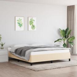 vidaXL krémszínű szövet ágykeret matrac nélkül 160 x 200 cm (347079)