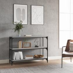 vidaXL szürke sonoma színű fa és acél könyvszekrény 100 x 33 x 70, 5 cm (819355)