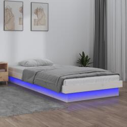 vidaXL fehér tömör fa LED-es ágykeret 100 x 200 cm (819963)