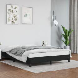vidaXL fekete műbőr ágykeret 140x190 cm (346898)