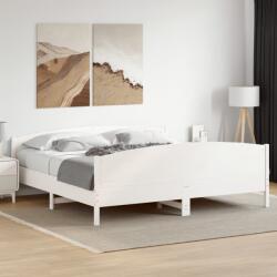 vidaXL fehér tömör fenyőfa ágy matrac nélkül 180 x 200 cm (3216165)