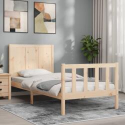 vidaXL tömör fa ágykeret fejtámlával Small Single (3192581)