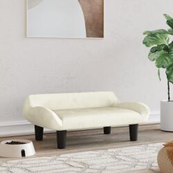 vidaXL krémszínű bársony kutyaágy 70 x 40 x 24 cm (171957) - vidaxl