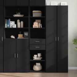 vidaXL fekete szerelt fa magasszekrény 45 x 42, 5 x 185 cm (3281449)