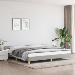 vidaXL világosszürke szövet ágykeret matrac nélkül 200 x 200 cm (347439)