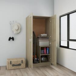 vidaXL sonoma tölgy színű szerelt fa ruhásszekrény 82, 5x51, 5x180 cm (803437) - vidaxl
