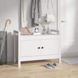 vidaXL fehér tömör fenyőfa előszoba pad 80 x 40 x 60 cm (821780) - vidaxl