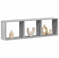 vidaXL szürke sonoma színű szerelt fa faliszekrény 100 x 16 x 30 cm (854873) - vidaxl
