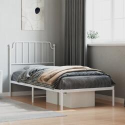 vidaXL fehér fém ágykeret fejtámlával 90x190 cm (373928)