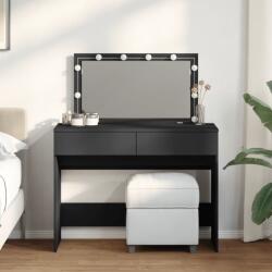 vidaXL fekete LED-es fésülködőasztal 100 x 40 x 120 cm (848207) - vidaxl