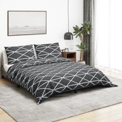 vidaXL szürke pamut ágyneműhuzat-garnitúra 135 x 200 cm (136054)
