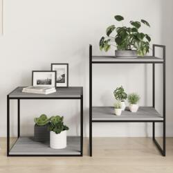 vidaXL 4 db szürke sonoma színű szerelt fa fali polc 40 x 50 x 1, 5 cm (838221)