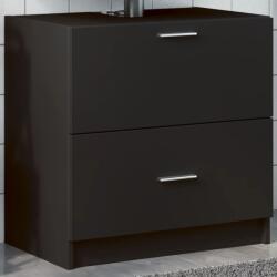 vidaXL fekete szerelt fa mosdószekrény 59 x 37 x 59 cm (848109)