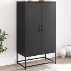 vidaXL fekete acél magasszekrény 68, 5x38, 5x123, 5 cm (846494)