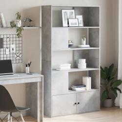 vidaXL betonszürke szerelt fa könyvespolc 100 x 36 x 189 cm (3295327) - vidaxl