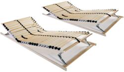 vidaXL 2 db 7 zónás 28 léces ágyrács 80 x 200 cm (3051422)