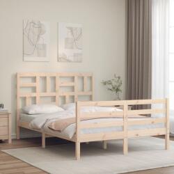 vidaXL tömör fa ágykeret fejtámlával 140 x 190 cm (3194876)