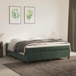 vidaXL sötétzöld bársony ágykeret matrac nélkül 180x200 cm (3121135)