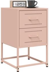 vidaXL 2 db rózsaszín acél éjjeliszekrény 36x39x60, 5 cm (846461)