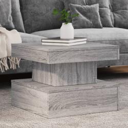 vidaXL szürke sonoma színű dohányzóasztal LED-lámpákkal 50x50x40 cm (839845)