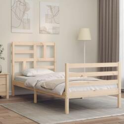 vidaXL tömör fa ágykeret fejtámlával 100 x 200 cm (3194886)