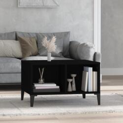 vidaXL fekete szerelt fa dohányzóasztal 60x50x36, 5 cm (821037)