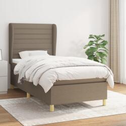vidaXL tópszínű szövet rugós ágy matraccal 100 x 200 cm (3128585)