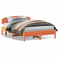 vidaXL viaszbarna tömör fenyőfa ágy matrac nélkül 120 x 200 cm (3207216)