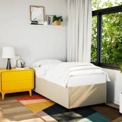 vidaXL ágykeret matrac nélkül krém 90x190 cm szövet (3284441)