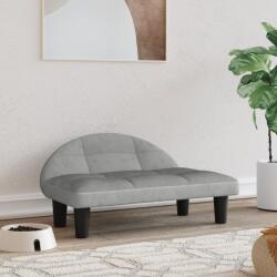vidaXL világosszürke bársony kutyaágy 70 x 52 x 30 cm (171939) - vidaxl