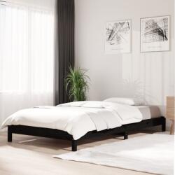 vidaXL fekete tömör fenyőfa egymásra rakható ágy 75x190 cm (820411)
