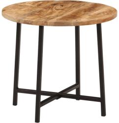 vidaXL tömör mangófa és vas dohányzóasztal 45 x 45 x 40 cm (371969)