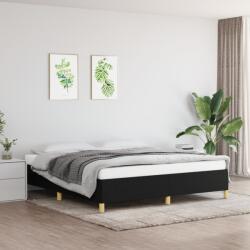 vidaXL fekete szövet ágykeret matrac nélkül 160 x 200 cm (347175)