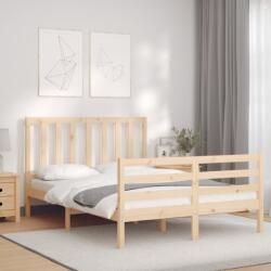 vidaXL tömör fa ágykeret fejtámlával Small Double (3193826)
