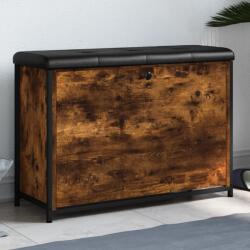 vidaXL füstös tölgy színű cipőpad lehajtható fiókkal 82x32x56 cm (835124) - vidaxl