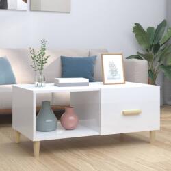 vidaXL magasfényű fehér szerelt fa dohányzóasztal 89, 5 x 50 x 40 cm (812660)