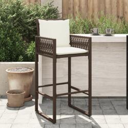 vidaXL 2 db barna polyrattan kerti bárszék párnával (368706)