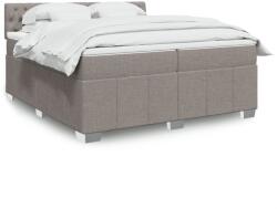vidaXL tópszínű szövet rugós ágy matraccal 200 x 200 cm (3289486)