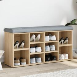 vidaXL sonoma tölgy színű szerelt fa cipőtároló pad 102 x 32 x 50 cm (835112) - vidaxl