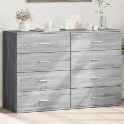 vidaXL 2 db szürke sonoma színű szerelt fa tálalószekrény 60x39x80 cm (3276628)