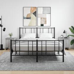 vidaXL 2 db szürke-sonoma színű szerelt fa éjjeliszekrény 40x30x50 cm (826857)