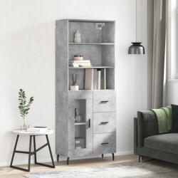 vidaXL betonszürke szerelt fa magasszekrény 69, 5 x 34 x 180 cm (3189529)