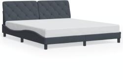 vidaXL sötétszürke bársony ágykeret matrac nélkül 180 x 200 cm (3207936)