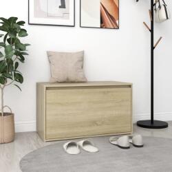 vidaXL sonoma tölgy színű szerelt fa előszoba pad 80 x 40 x 45 cm (808669) - vidaxl