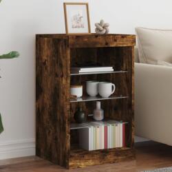 vidaXL füstös tölgy színű tálalószekrény LED-ekkel 41 x 37 x 67 cm (836725) - vidaxl
