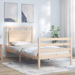 vidaXL tömör fa ágykeret fejtámlával 100 x 200 cm (3194041)