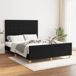 vidaXL fekete szövet ágykeret matrac nélkül 140x200 cm (3125059)