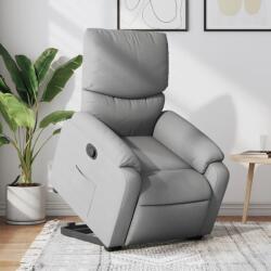 vidaXL világosszürke szövet felállást segítő dönthető fotel (3204824) - vidaxl