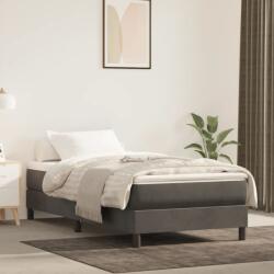 vidaXL sötétszürke bársony rugós ágy matraccal 90x190 cm (3144304)