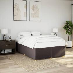vidaXL sötétbarna szövet ágykeret matrac nélkül 140 x 190 cm (3284732)